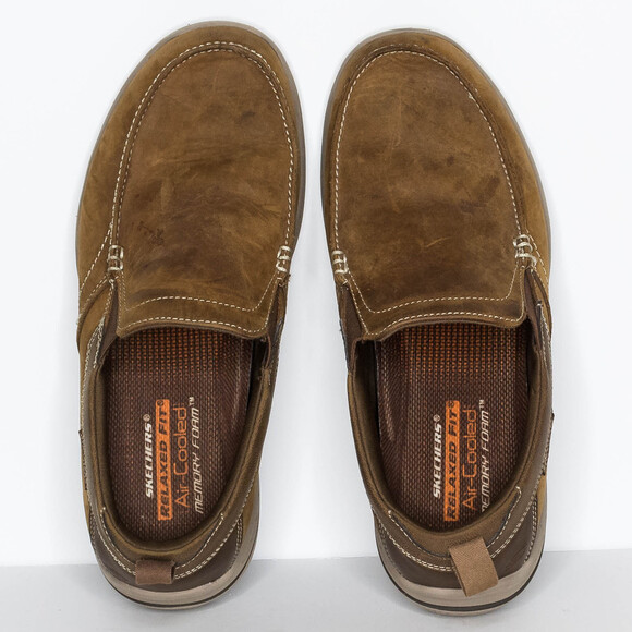 Skechers Men\'s Loafers Harper Forde Comfort Slip On Shoes Brown Size 8 | AC main image 5